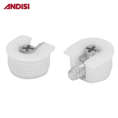 Цинк покрытый сталь винтовой материал Образец Wood Joint Plastic Rafix Connector for Cabinet